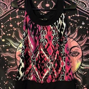 Bright Pink Pattered Casual Women’s Tank Top